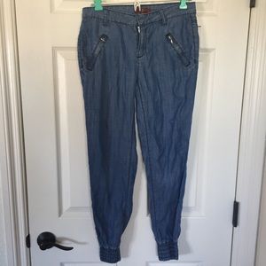 7FAMK chambray track pants/joggers sz 14